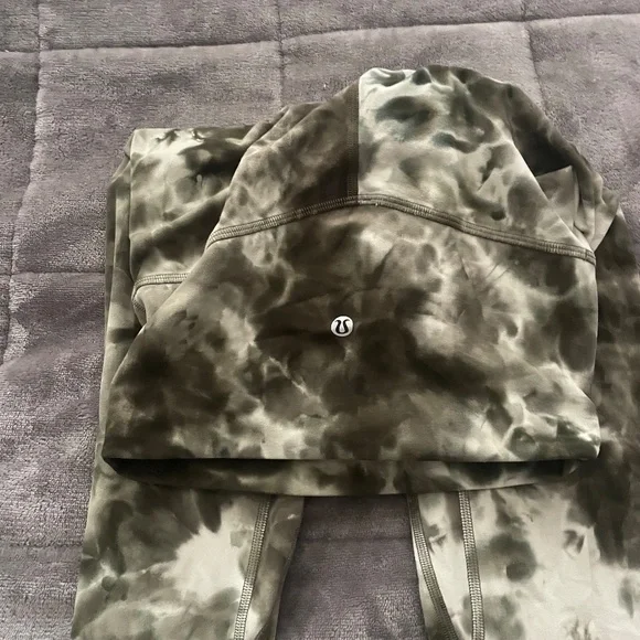 luluemon align leggings green tie dye